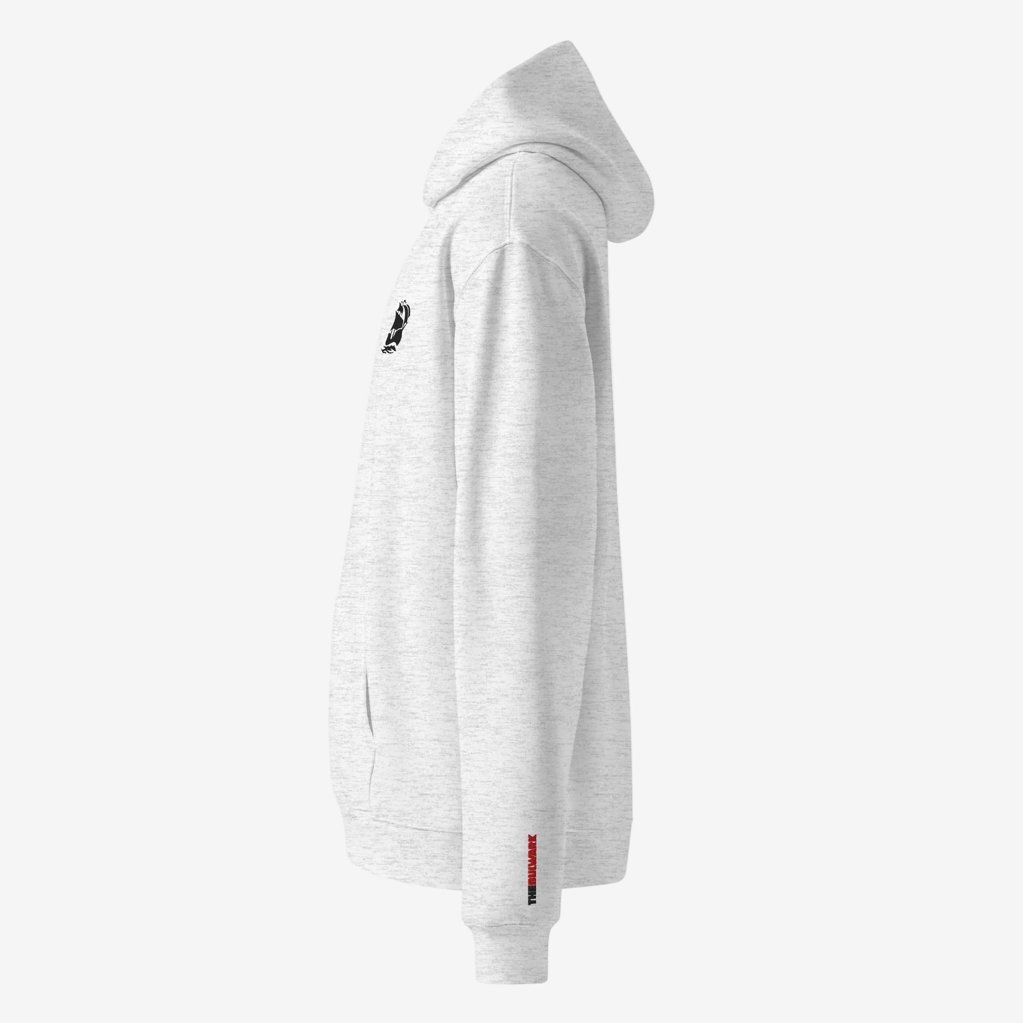 Classic Embroidered Hoodie, Heathered White